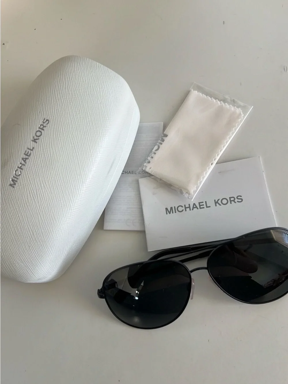 Michael Kors Black Aviator Sunglasses for Men